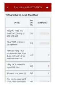 quyết toán thuế TNCN trên ứng dụng eTax Mobile