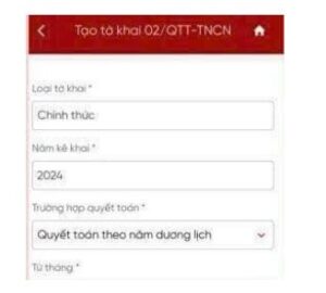 quyết toán thuế TNCN trên ứng dụng eTax Mobile