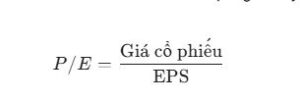 công thức tính pe cổ phiếu