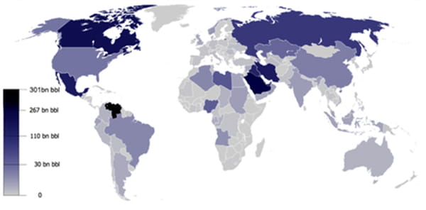 Top 7 quốc gia có dự trữ dầu mỏ lớn nhất thế giới